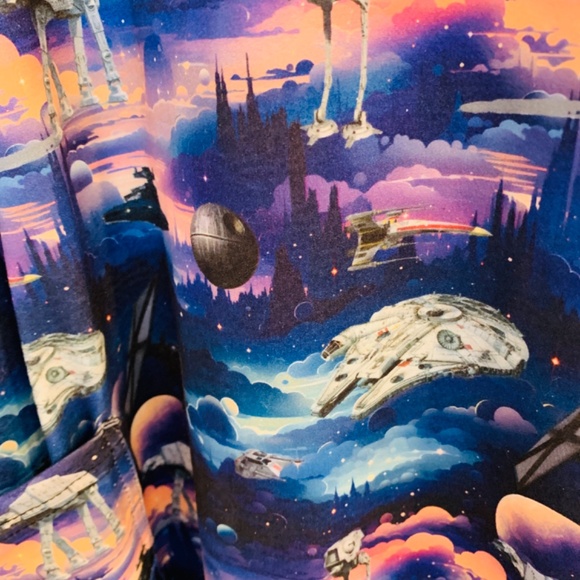 The Legging Lass Star Wars Theme Jumpsuit Overalls Womens 2XL Blue Sci-Fi Baggy - Picture 6 of 11